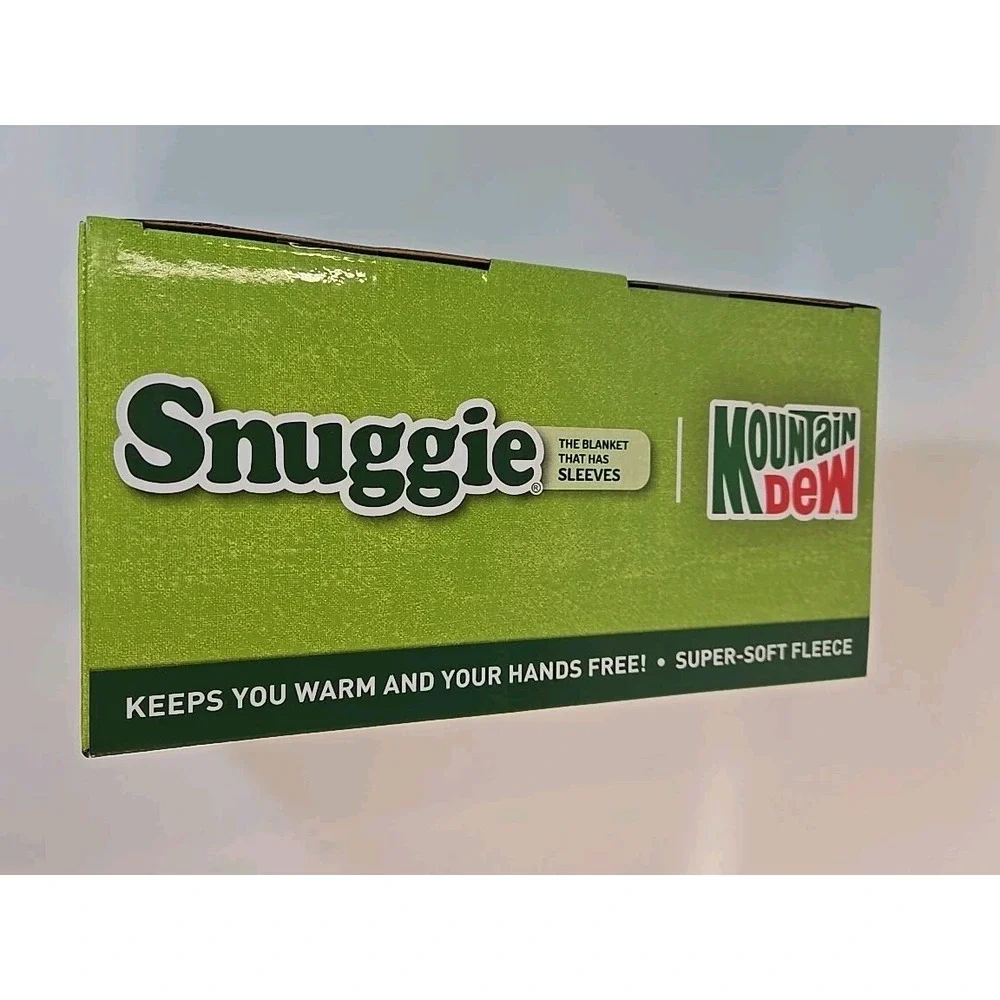 Mountain Dew Snuggie Super-Soft Fleece Blanket With Sleeves 71